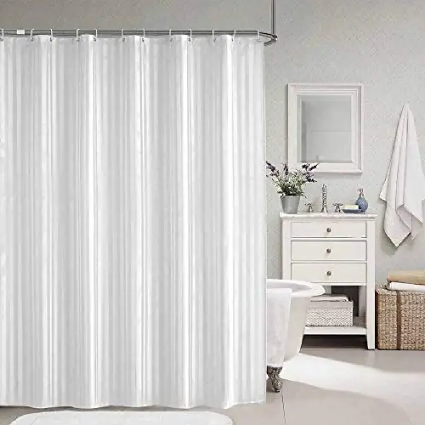 Shower Curtain Stripe White China
